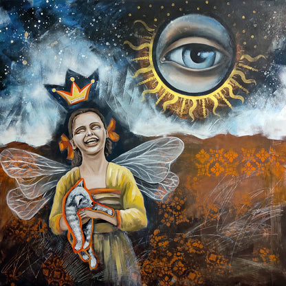 COSMIC LAUGHTER / 90 x 90 cm